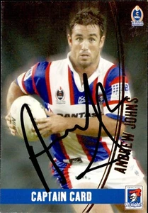 Signed 2003 Newcastle Knights NRL Daily Telegraph Captain Card - Andrew Johns - Picture 1 of 3