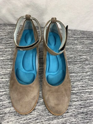 Wolky Women Ankle Strap Rope Wedge Pump Shoes Size 8.5-9/EU40 Light Brown Suede - Image 1 of 4