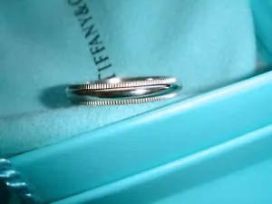 TIFFANY & CO PLATIN MILGRAIN EHERING RINGGRÖSSE 5,5 - Bild 1 von 10