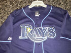 Tampa Bay Rays Longoria #3 Button Up Jersey Polyester Size XL Short Sleeve