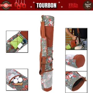 TOURBON Golf Iron Clubs Bag Carry Sunday Travel Golf Shoulder Bag Case for Girl - Picture 1 of 23