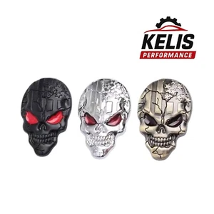 Universal 3D Ghost Skull Metal Emblem Badge Car Motorcycle Stickers - Picture 1 of 4