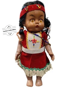 Vintage Native American Sleepy Doll With Souvenir Indian Gift - Picture 1 of 3
