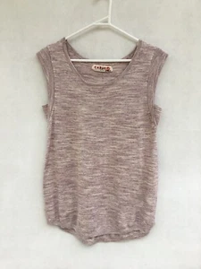 🦉 Womens Cable Melbourne Sleeveless Jumper Vest Knit Sweater Purple Size S - Picture 1 of 4