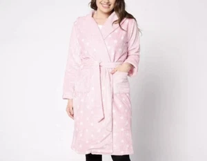 MUK LUKS Dimple Plush 42" Robe Women A628977 Stars Size Medium - Picture 1 of 5