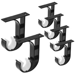 6 Pack Ceiling Curtain Rod Brackets Heavy Duty Curtain Rod Holders Ceiling Brack - Picture 1 of 8