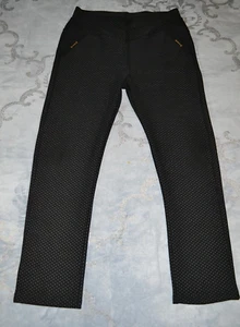 Damen Leggings Gr.L  Damen Leggings schwarz gepunktet Damen Stretchhose - Bild 1 von 9