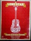 Lone Star Beer 18" x 24" color poster...Texas Heritage Music Festival Beauty!!