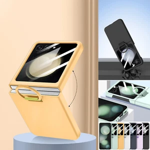 Fr Samsung Galaxy Z Flip6/Flip5 Ring Matte Shockproof Slim Case+Screen Protector - Picture 1 of 18