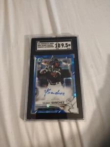 2021 Bowman Chrome Sapphire 1st Bowman BSPYA Yolbert Sanchez prospect Autograph - Picture 1 of 2