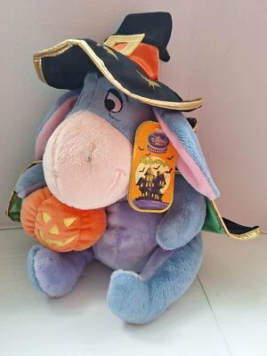 NEW RARE RETIRED DISNEY STORE EEYORE HALLOWEEN PUMPKIN SOFT CUDDLY TOY - Image 1 of 4