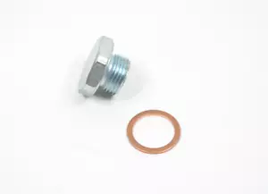 18mm x 1.5 Oxygen Sensor Hex Head Plug & Copper Gasket Mild Steel Cap Bolt 02 - Foto 1 di 4