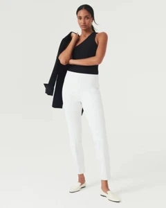Spanx schmale gerade Hose Damen Größe Medium klassisch weiß neu mit Etikett - Bild 1 von 8