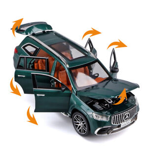 1/24 Mercedes-Benz AMG GLS63 Diecast Model Car Toy Collectible Sound Light Toy