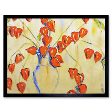 Rohlfs Physalis Flower Fruit Painting Art Print Framed 12x16