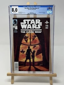 Star Wars: Clone Wars #1 CGC 8.0 Newsstand Variant - 1st Ahsoka Tano - 2008 HTF - Foto 1 di 2
