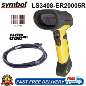Zebra Symbol LS3408-ER20005R Extended Range 1D Laser Barcode Scanner w/USB Cable - Picture 1 of 14