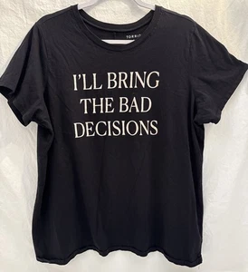 Camiseta Torrid Para Mujer Talla 1 Negra Divertida Gráfica Mangas Cortas 1X Camiseta Top - Imagen 1 de 7