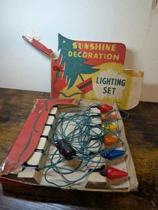 Vintage Sonnenschein Deko Beleuchtung Set ERSATZTEILE REPARATUR Made In England Selten A8 - Bild 1 von 11