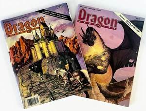 Vintage TSR 1989 Dragon Magazine Issues #145 & #146, Posters Inside, Good - Picture 1 of 9