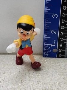 Pinocchio Figura in Vinile Walt Disney PVC Giocattolo 3” Cake Topper Vintage - Foto 1 di 5