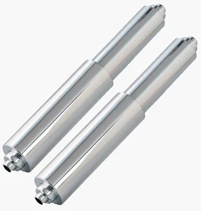 2 Stück gefederter Toilettenpapierhalter Rolle Ersatz, konische Enden Chrom - Bild 1 von 2