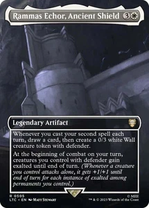 Rammas Echor, Ancient Shield Extended Art RARE LoTR Commander MtG TCG Card #0505 - Picture 1 of 1