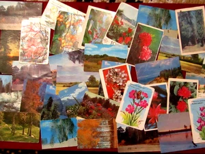 USSR Soviet Russia Pocket Nature, plants, landscapes 35 pcs lot - Imagen 1 de 7