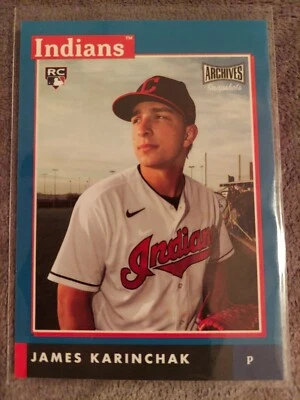 2020 Topps Archives Snapshots James Karinchak Blue Parallel Rookie Card 45/50 💎 - Image 1 of 2