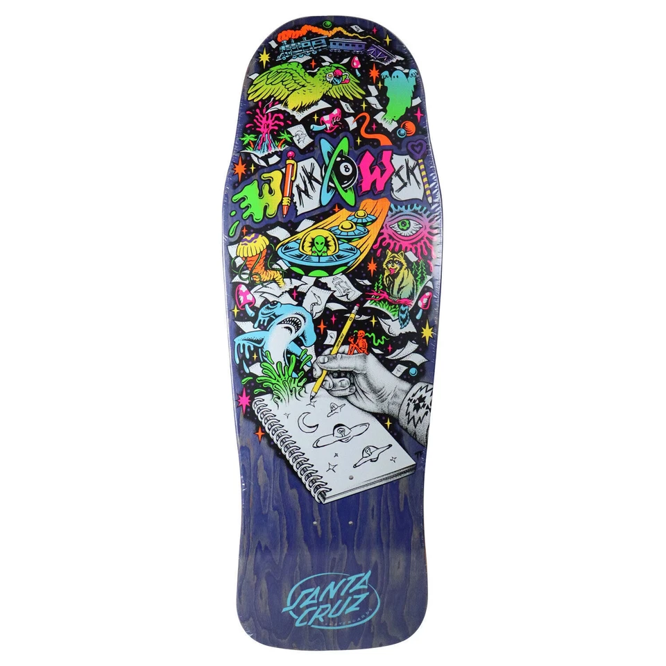 Santa Cruz Winkowski Sketchbook Shaped 10.34" x 30.54" Skateboard Deck