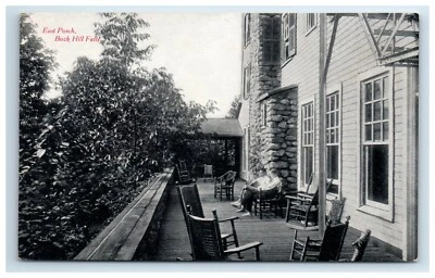 Postcard East Porch Buck Hill Falls Poconos Mountains Pennsylvania - Image 1 of 2