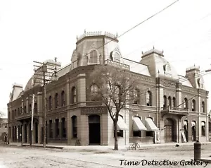 Opernhaus und Bank, Pensacola, Florida - um 1900 - Historischer Fotodruck - Bild 1 von 1
