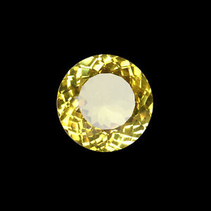 11. Carat Large Yellow Citrine Round Cut Loose Gemstone Gift For Women