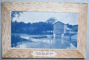 Indian Mill & Dam ~ Upper Sandusky Ohio Vintage 1910 POSTCARD - Picture 1 of 2