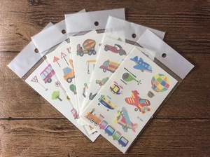 5x Vehicle Car Truck Tattoo Temporary Tattoos Kids Party Favours Cartoon Sticker - Picture 1 of 7
