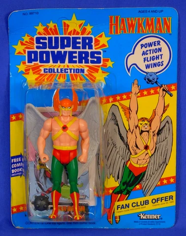 VINTAGE SUPER POWERS HAWKMAN FIGURE MOC 1984 SEALED KENNER Cover