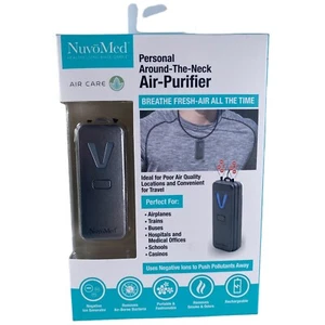 NuvoMed Personal Around-the-Neck Air-Purifier 1- GRAY, NEW SEALED FREE SHIPPING! - Picture 1 of 6