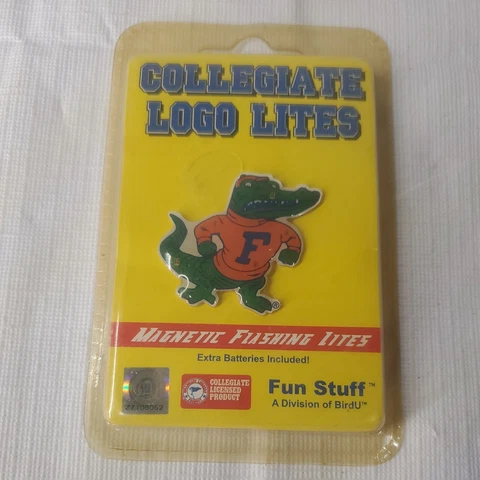 Florida Gators Collegiate Logo Magnetic Flashing Lite New In Original Packaging Cover