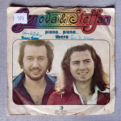 Genova & Steffan – Piano...Piano... [1975] Vinyl 7" Single Chanson Italy Ricordi - Image 1 of 4