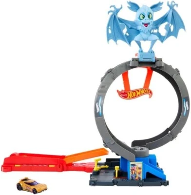 Hot Wheels City Toy Car Juego de Pista Bat Loop Attack con Lazo Ajustable y Lanzamiento Foto 1 de 4