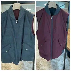 CHALECO DE GAMUZA BRUNELLO CUCINELLI CACHEMIRA GANSO CHALECO CHAQUETA M - Imagen 1 de 12