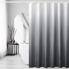 Gibelle Long Shower Curtain 72 X 78, Tall Grey Ombre Shower Curtain for Bathroom