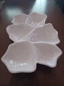 vintage Jeanette Glass Company shell pink milk glass serving platter -1950s - Picture 1 of 4
