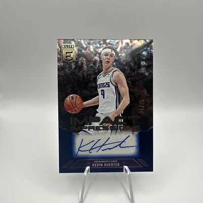 2023-24 Panini Elite Kevin Huerter Impact Impressions Blue Auto 21/25 - Image 1 of 4