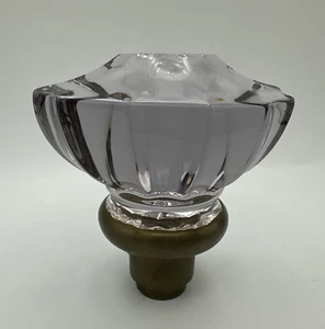 Vintage Antique Purple Amethyst Color Oval Glass Door Knob - Picture 1 of 15