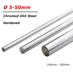 Hardened Chromed 45# Steel Round Bar Rod Shaft Ø5-50mm|L 100-500mm Optical Axis - Picture 1 of 9