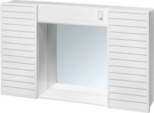 SPECCHIO SPECCHIERA MOBILE BAGNO 2 ANTE PVC LUCE E INTERRUTTORE 58x37X12 (17704)