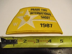PRADO TIRO INTERNATIONAL SHOOT 1987 VINTAGE AWARD SOUVENIR SHOOTING PATCH - Picture 1 of 3