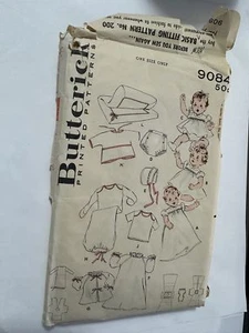 Vintage Butterick Printed Pattern 9084 – Baby Clothes – Uncut, 1950s-1960s - Picture 1 of 9