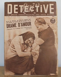 Qui? Détective N°108 L'hebdomadaire des faits divers 1947 Drame d'amour à Riom - Imagen 1 de 5
